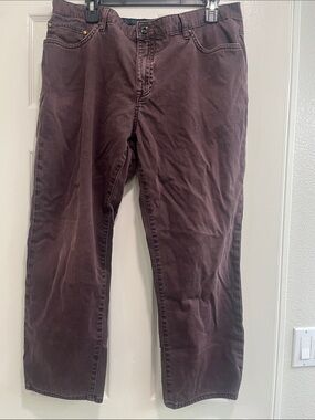 Ted Baker Men's Maroon Straight Trousers